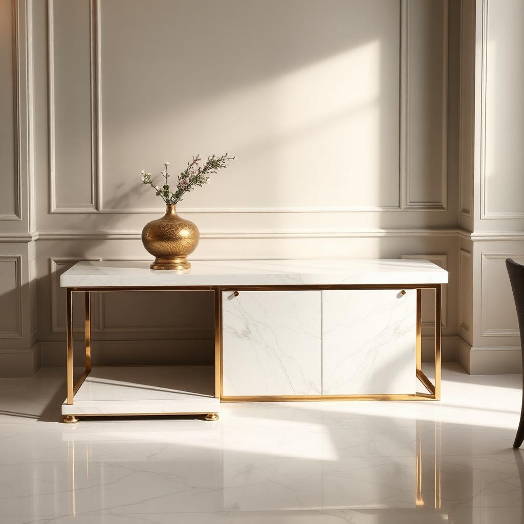 Brass & Marble Sideboard
