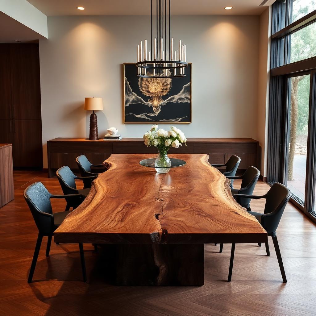 Solid Walnut Live-Edge Table — 3.2m